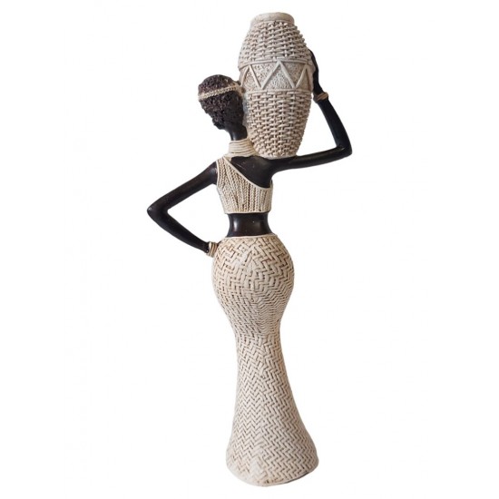 Ornament decorativ, Africana, Alb, 28 cm, XC222321 Ornament decorativ, Africana, Alb, 28 cm, XC222321