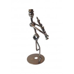 Ornament decorativ, Muzicant din metal, Nergu, 13 cm, 356XD-1