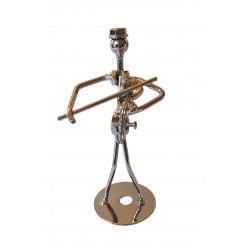 Ornament decorativ, Muzicant din metal, Nergu, 13 cm, 356XD-4