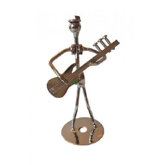 Ornament decorativ, Muzicant din metal, Nergu, 13 cm, 356XD-6 Ornament decorativ, Muzicant din metal, Nergu, 13 cm, 356XD-6
