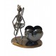 Ornament decorativ, Muzicant din metal cu suport de pixuri, Nergu, 15 cm, 356-16DD Ornament decorativ, Muzicant din metal cu suport de pixuri, Nergu, 15 cm, 356-16DD