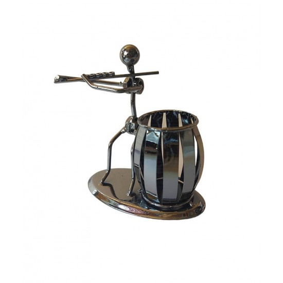 Ornament decorativ, Muzicant din metal cu suport de pixuri, Nergu, 15 cm, 356-26DD Ornament decorativ, Muzicant din metal cu suport de pixuri, Nergu, 15 cm, 356-26DD
