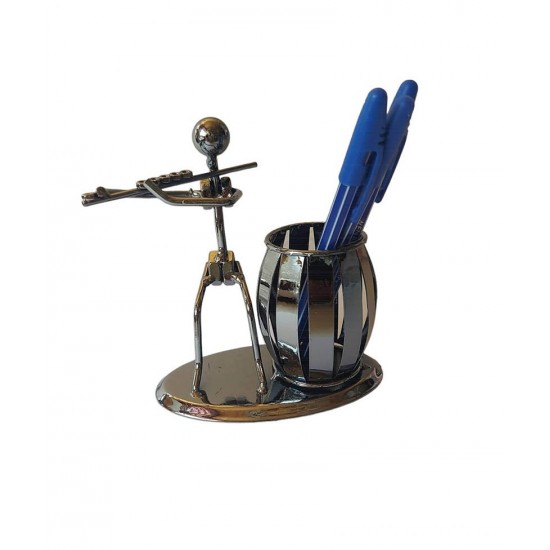 Ornament decorativ, Muzicant din metal cu suport de pixuri, Nergu, 15 cm, 356-26DD Ornament decorativ, Muzicant din metal cu suport de pixuri, Nergu, 15 cm, 356-26DD