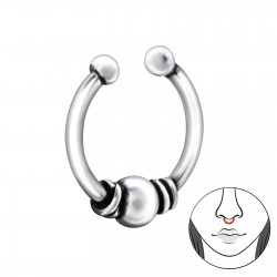 Piercing nas din Argint, Bali, Silver A4S28382 Piercing nas din Argint, Bali, Silver A4S28382