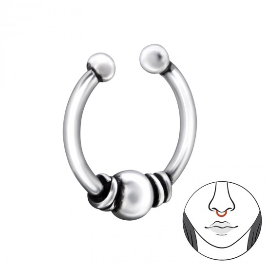 Piercing nas din Argint, Bali, Silver A4S28382 Piercing nas din Argint, Bali, Silver A4S28382