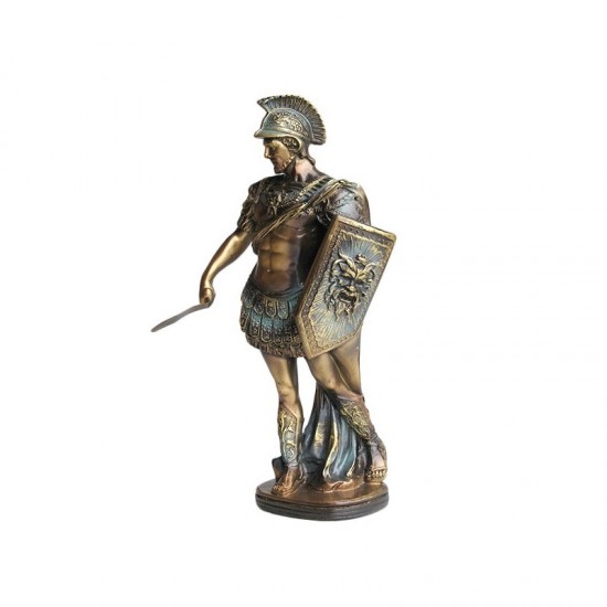 Statueta Soldat roman cu scut si spada 15x31 cm Statueta Soldat roman cu scut si spada 15x31 cm