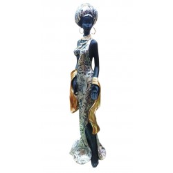 Statueta Decorativa, Africana, Argintiu, 36 cm, LY231904