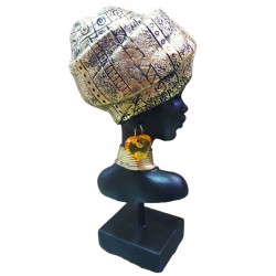 Statueta Decorativa, Africana, Auriu, 23 cm, LY240X Statueta Decorativa, Africana, Auriu, 23 cm, LY240X