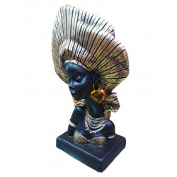 Statueta Decorativa, Africana, Auriu, 26 cm, 222318GE Statueta Decorativa, Africana, Auriu, 26 cm, 222318GE