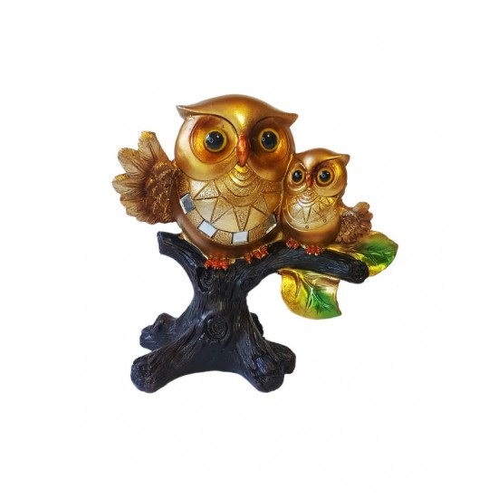 Statueta Decorativa, Bufnite pe creanga de copac, Auriu, 16 cm, GA21232-1 Statueta Decorativa, Bufnite pe creanga de copac, Auriu, 16 cm, GA21232-1