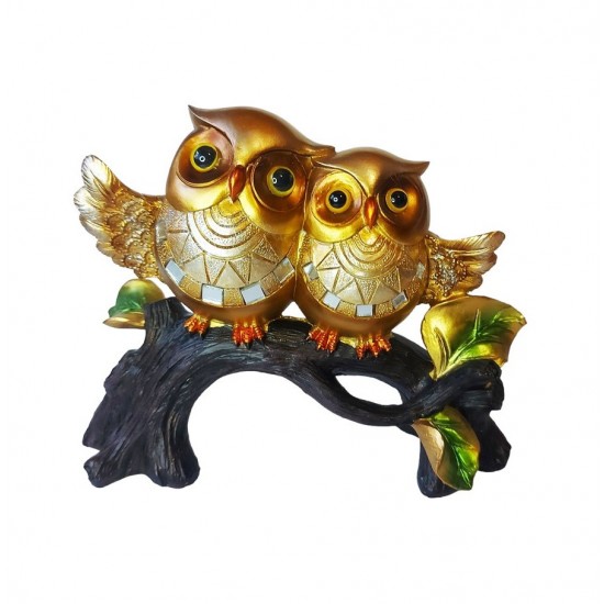 Statueta Decorativa, Bufnite pe creanga de copac, Auriu, 22 cm, GA21231 Statueta Decorativa, Bufnite pe creanga de copac, Auriu, 22 cm, GA21231