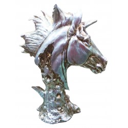 Statueta Decorativa, Bust Cal, Argintiu, 25 cm, DO22X Statueta Decorativa, Bust Cal, Argintiu, 25 cm, DO22X