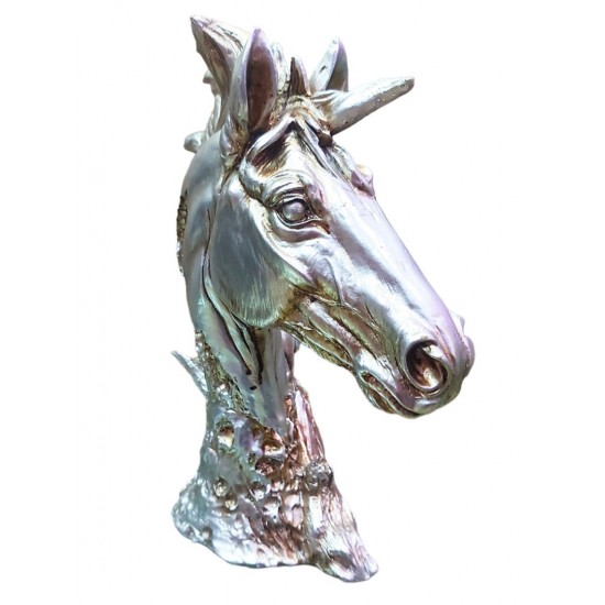 Statueta Decorativa, Bust Cal, Argintiu, 25 cm, DO22X