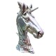 Statueta Decorativa, Bust Cal, Argintiu, 25 cm, DO22X