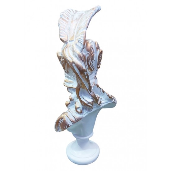 Statueta Decorativa, Bust femeie soldat, Alb, 32 cm, DO23X Statueta Decorativa, Bust femeie soldat, Alb, 32 cm, DO23X