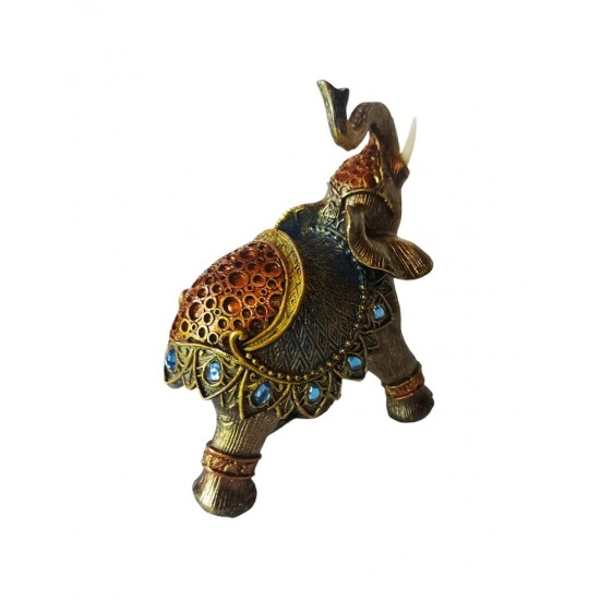 Statueta Decorativa, Elefant cu trompa in sus, Auriu, 14 cm, GA24507-3 Statueta Decorativa, Elefant cu trompa in sus, Auriu, 14 cm, GA24507-3