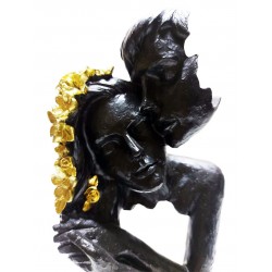 Statueta Decorativa, Indragostiti, Negru, 28 cm, DO22073 Statueta Decorativa, Indragostiti, Negru, 28 cm, DO22073