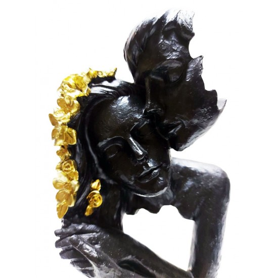 Statueta Decorativa, Indragostiti, Negru, 28 cm, DO22073 Statueta Decorativa, Indragostiti, Negru, 28 cm, DO22073