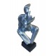 Statueta Decorativa Masca, Indragostiti, Argintiu, 28 cm, 064SX-1 Statueta Decorativa Masca, Indragostiti, Argintiu, 28 cm, 064SX-1