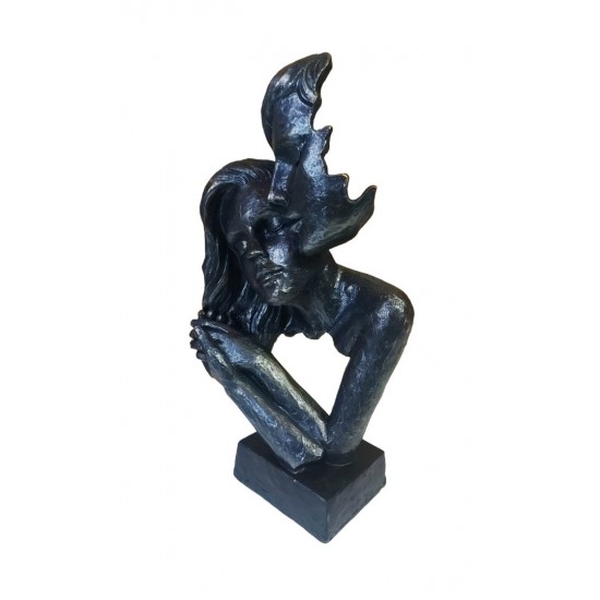 Statueta Decorativa Masca, Indragostiti, Negru, 28 cm, 064SX Statueta Decorativa Masca, Indragostiti, Negru, 28 cm, 064SX