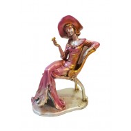Statueta, Fata in scaun antichizat, 22 cm, 344ZZ Statueta, Fata in scaun antichizat, 22 cm, 344ZZ