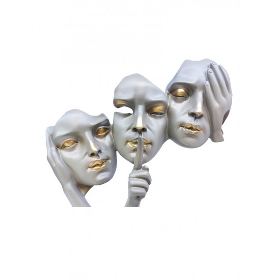 Statueta, Masca nu vad, nu aud, nu vorbesc, 33 cm, 1082XD Statueta, Masca nu vad, nu aud, nu vorbesc, 33 cm, 1082XD