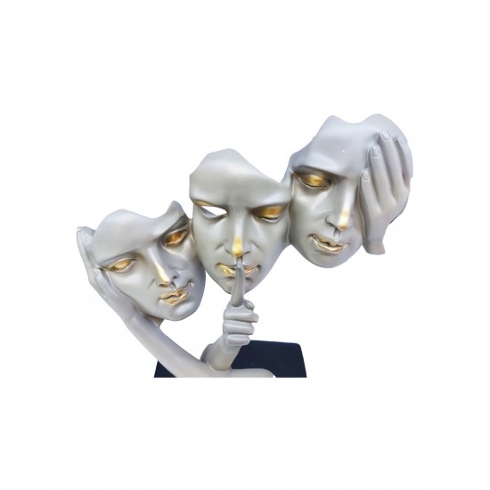 Statueta, Masca nu vad, nu aud, nu vorbesc, 33 cm, 1082XD Statueta, Masca nu vad, nu aud, nu vorbesc, 33 cm, 1082XD