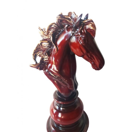 Statueta, Piesa de sah, Cal, Visiniu, 25 cm, 0182A-1 Statueta, Piesa de sah, Cal, Visiniu, 25 cm, 0182A-1