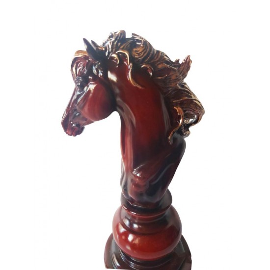 Statueta, Piesa de sah, Cal, Visiniu, 25 cm, 0182A-1 Statueta, Piesa de sah, Cal, Visiniu, 25 cm, 0182A-1