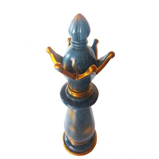 Statueta, Piesa de sah, Regina, Albastru, 39 cm, SR1653