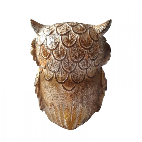 Statueta decorativa, Bufnita, Auriu, 11 cm, GA29198 Statueta decorativa, Bufnita, Auriu, 11 cm, GA29198