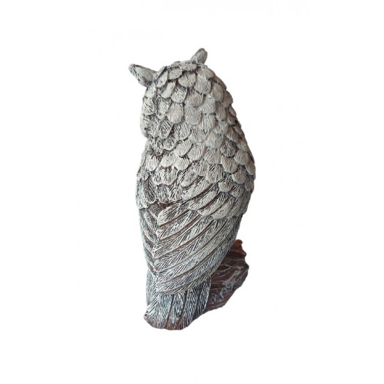 Statueta decorativa, Bufnita, Gri, 18 cm, MI37 Statueta decorativa, Bufnita, Gri, 18 cm, MI37