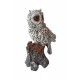 Statueta decorativa, Bufnita pe trunchi de copac, Gri, 25 cm, MI16 Statueta decorativa, Bufnita pe trunchi de copac, Gri, 25 cm, MI16