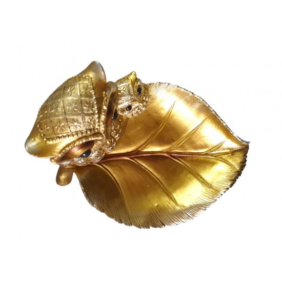 Statueta decorativa, Bufnite pe frunza, Auriu, 21 cm, GA21075-2 Statueta decorativa, Bufnite pe frunza, Auriu, 21 cm, GA21075-2
