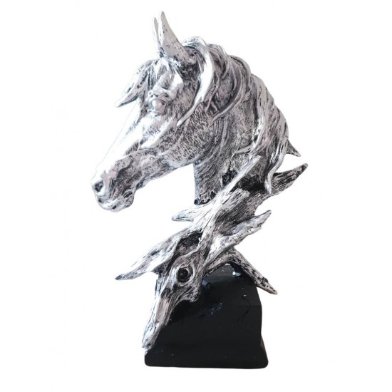 Statueta decorativa, Cal, Argintiu, 41 cm, BL551L Statueta decorativa, Cal, Argintiu, 41 cm, BL551L