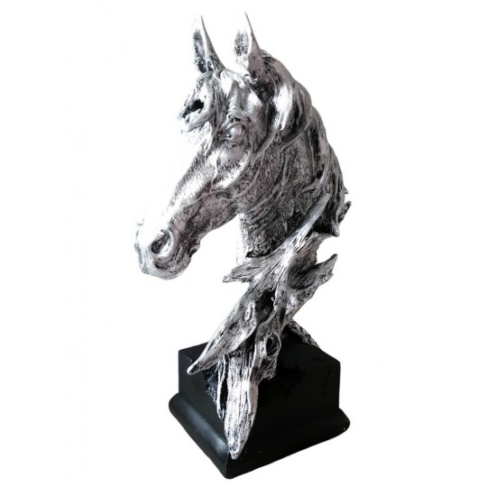 Statueta decorativa, Cal, Argintiu, 41 cm, BL551L Statueta decorativa, Cal, Argintiu, 41 cm, BL551L