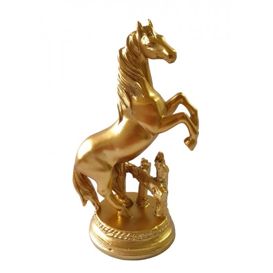 Statueta decorativa, Cal, Auriu, 13 cm, XQ202138 Statueta decorativa, Cal, Auriu, 13 cm, XQ202138