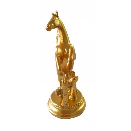 Statueta decorativa, Cal, Auriu, 13 cm, XQ202138 Statueta decorativa, Cal, Auriu, 13 cm, XQ202138