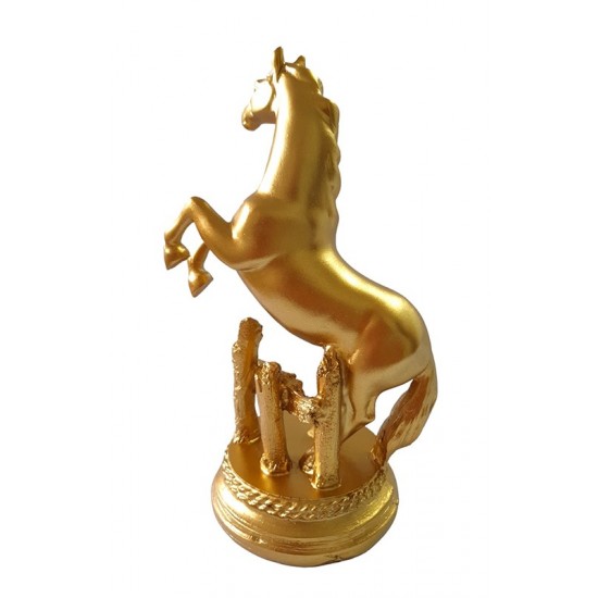 Statueta decorativa, Cal, Auriu, 13 cm, XQ202138 Statueta decorativa, Cal, Auriu, 13 cm, XQ202138