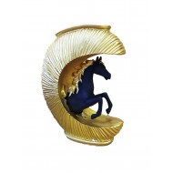 Statueta decorativa Cal, Negru, 20 cm, 091407-3C Statueta decorativa Cal, Negru, 20 cm, 091407-3C