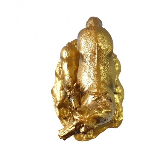 Statueta decorativa, Cal si manz, Auriu, 13 cm, XQ202149 Statueta decorativa, Cal si manz, Auriu, 13 cm, XQ202149