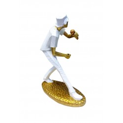 Statueta decorativa, Cantaret, Alb, 18 cm, WX8252