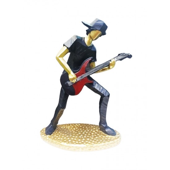 Statueta decorativa, Chitarist, Negru, 18 cm, WX8251 Statueta decorativa, Chitarist, Negru, 18 cm, WX8251