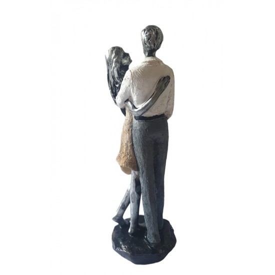 Statueta decorativa, Cuplu de Indragostiti, Multicolor, 21 cm, GXL010
