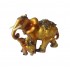 Statueta decorativa, Elefant cu pui, Auriu, 15 cm, XQ13009