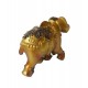 Statueta decorativa, Elefant cu pui, Auriu, 15 cm, XQ13009