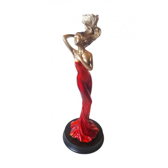 Statueta decorativa, Femeie, Rosu, 31 cm, 356328DX Statueta decorativa, Femeie, Rosu, 31 cm, 356328DX