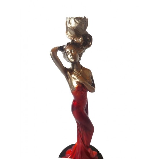 Statueta decorativa, Femeie, Rosu, 31 cm, 356328DX Statueta decorativa, Femeie, Rosu, 31 cm, 356328DX