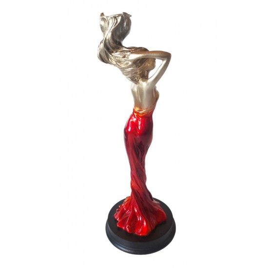 Statueta decorativa, Femeie, Rosu, 31 cm, 356328DX Statueta decorativa, Femeie, Rosu, 31 cm, 356328DX