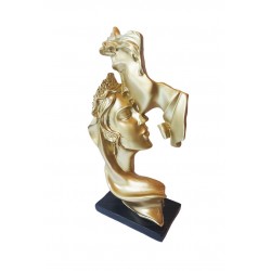 Statueta decorativa, Indragostiti, Auriu, 25 cm, CQ5952-1